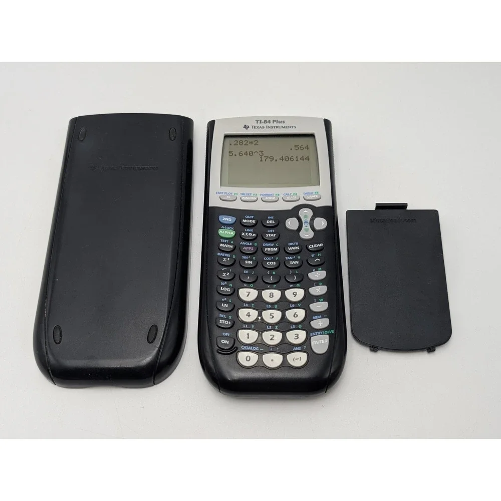 Texas Instruments TI-84 Plus Graphing Calculator +Slip Cover Tested